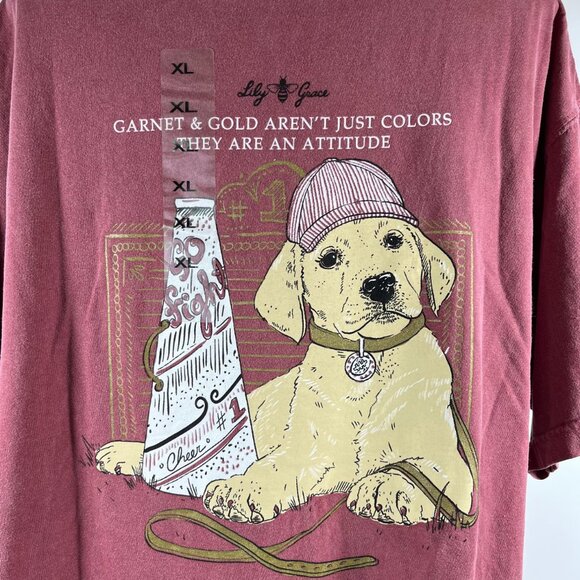Lily Grace "Garnet & Gold" Labrador Dog Pocket T-Shirt - Picture 4 of 5